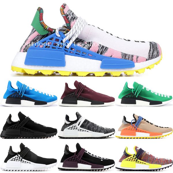 

hu human race pharrell williams gum pack black volt pink digijack men women running mens trainers fashion sports sneakers 36-45
