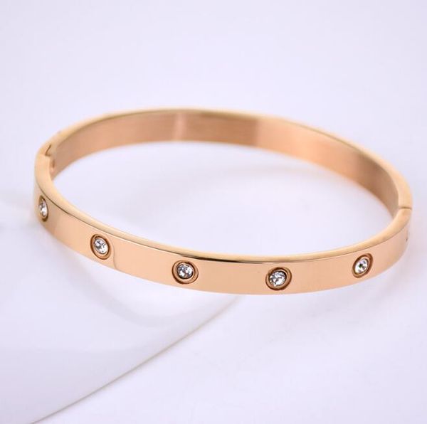 

surgical grade 316l stainless steel cz inlay bangle high polished ip plated titanium steel bracelet with stones, Black