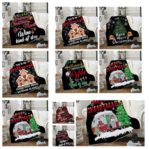 

fashion baby 3d christmas blankets double layer square winter blankets swaddling bedding quilt nap blanket xmas home textiles t2i5375