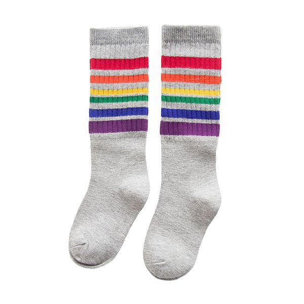 

baby girl boy cute socks stripe cotton long socks party infant children soft crib leg warmer 1-10y kids socks girls 2020, Blue