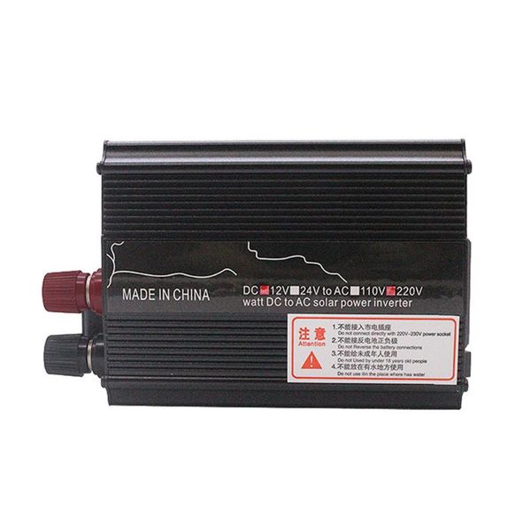 

500w 12v 24v to 220v transformer voltage accessories power replacement black universal solar powered car inverter easy install