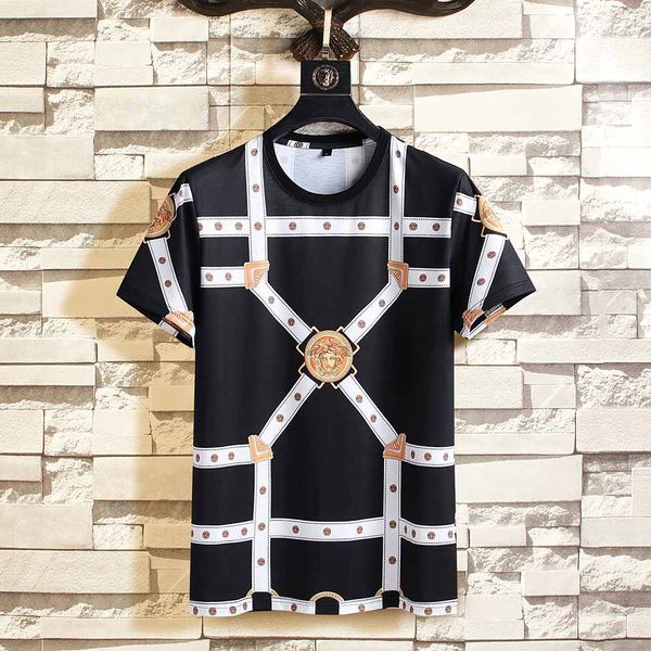 

medusa mens designer hoodie luxury fashion brand logo trend t shirts street hip hop color digital printing custom warrior summer t-shirt, White;black