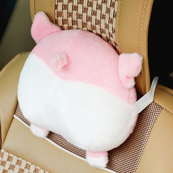 

pink cute pig bottom car seat pillow pig buhead pillow pad plush toy