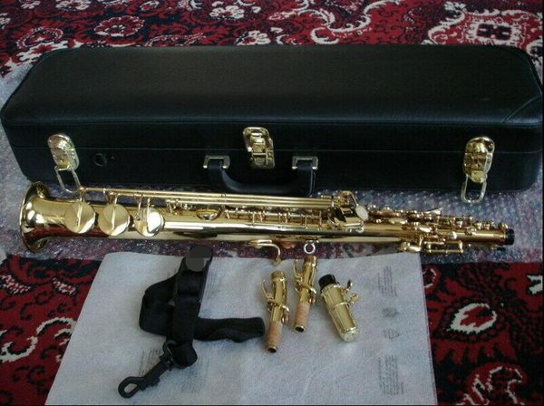 

новый янагисава s-991 позолоченный саксофона сопрано b (b) tune b flat sax духовой инструмент с мундштуком case