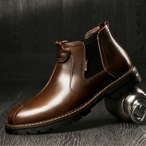

boots 2021 autumn fashion men black brown short working c22-31