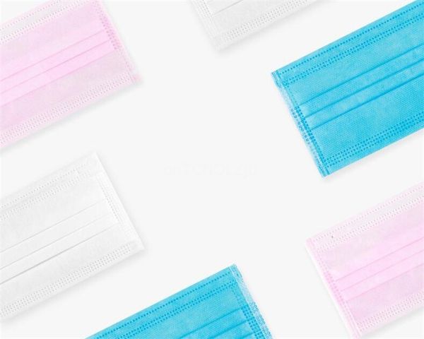 

wholesale black/white/pink mask 3ply earloop masks black mask meltblown cloth soft breathable non woven face masks for p