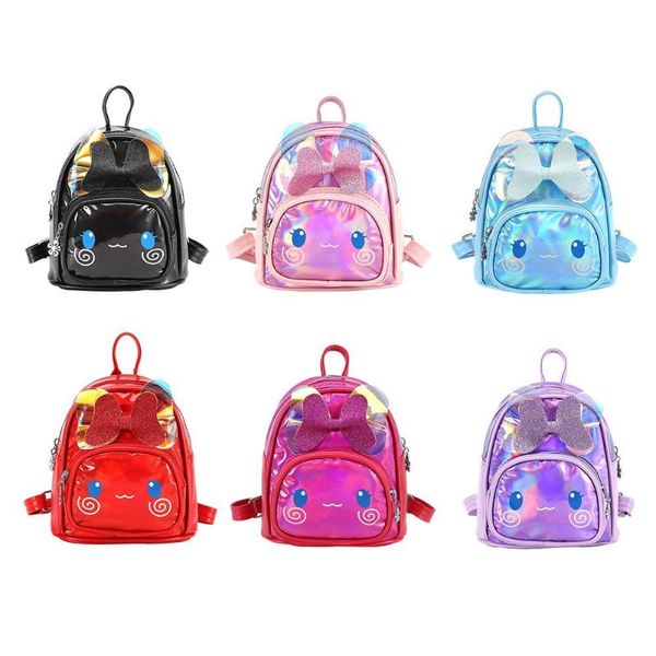 

backpacks delicate texture casual laser backpack kids cartoon cute bow school shoulder bag fashion knapsack