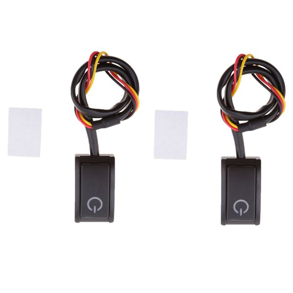

2 x 12v 200ma black on / off push button auto interior dash