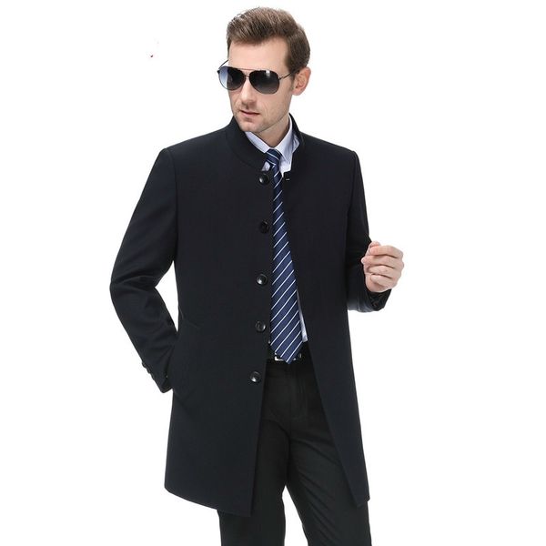 

big plus size 7xl 8xl spring autumn mens trench coat male blazer designs slim fit business casual suit trench jacket windbreaker, Tan;black