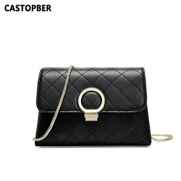 

women crossbody chain quilted split leather shoulder handbags diamond lattice female fashion designer purse famous