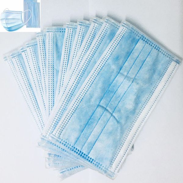 

stock 3 ply disposable mask with elastic ear loops mask disposable face mouth masks breathing safety masks elastic earloop mask mma3229