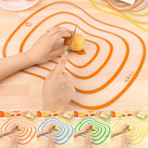 

new cutting board candy color flexible transparent cutting board kitchen pp classification chopping kitchen tools