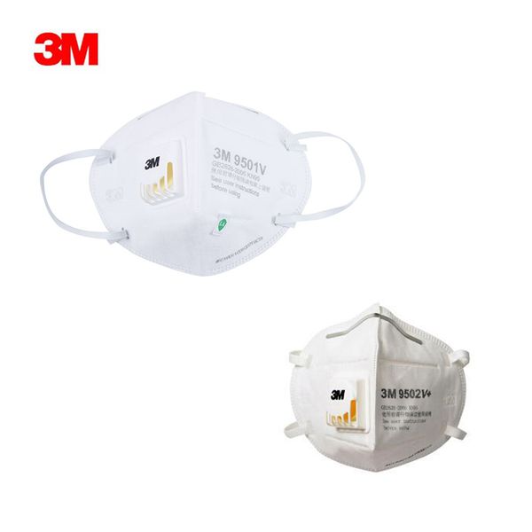 

in stock dhl shipping 3m kn95 mask 9501 9502 9001v ffp2 mask with filter anti dust protective dustproof pm2.5 protective mask