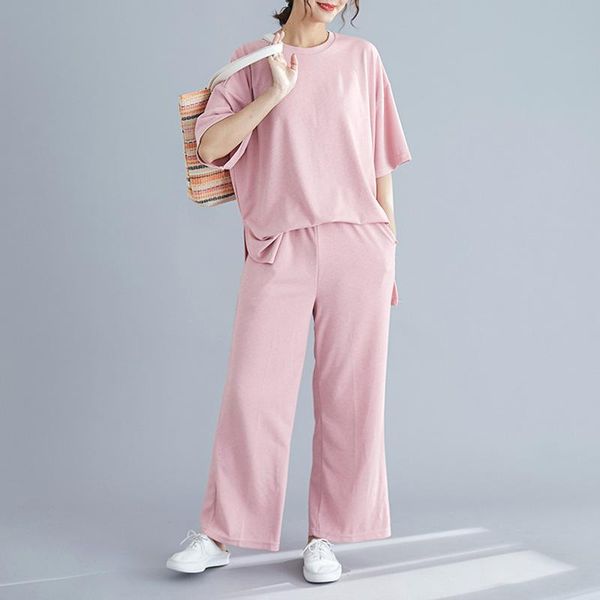 

summer womens clothes new t short-sleeved contrast color striped round neck knit + half skirt casual two-piece pullover size s-l, White