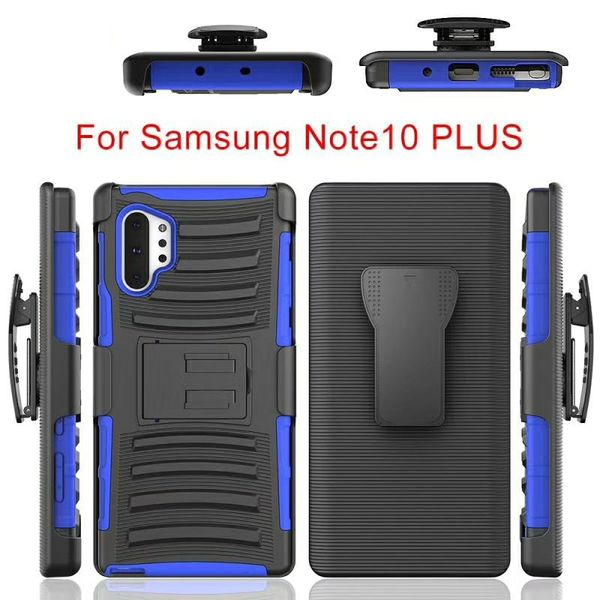 

tpu+pc full protective belt clip defender armor case for samsung galaxy note 10 plus cover w/ kickstand