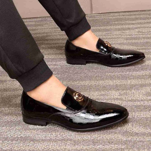 

real leather designer men formal dress shoes black fashion flat shoes men's loafers christmas party wedding shoes