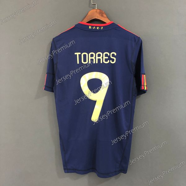 

spain retro 2010 away soccer jersey football shirts piquÃ© puyol sergio ramos fÃ bregas david silva iniesta alonso xavi david villa torres, Black