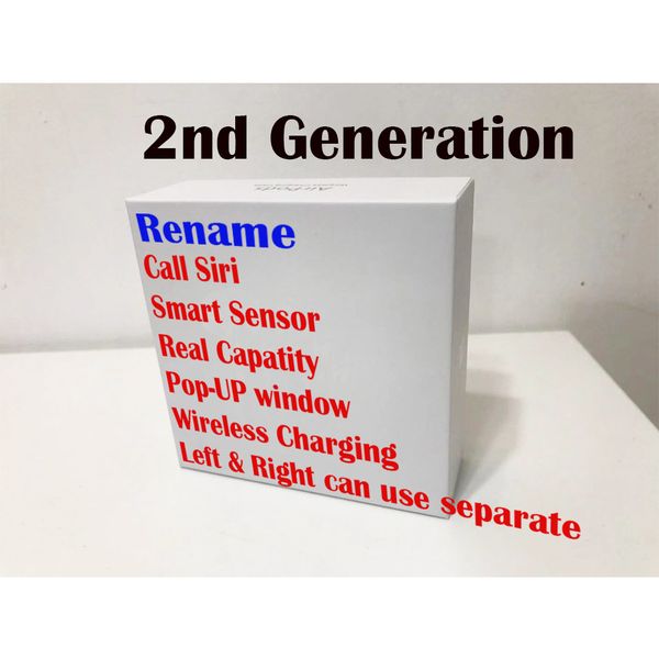 

2019 2nd generation wirele charging with mart en or rename bluetooth earphone po itioning rename earphone h1 chip drop hipping