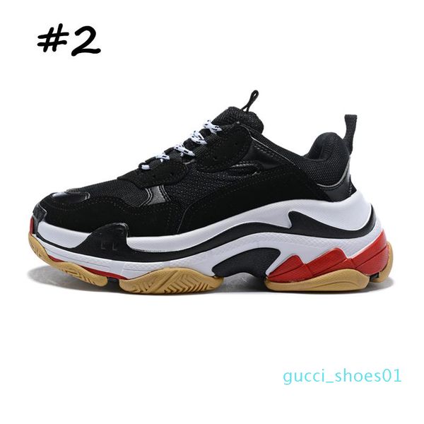 

2020 triple s men women fashion luxury designer shoes platform sneakers black bred white red y mens trainer shoes casual vintage shoe g01