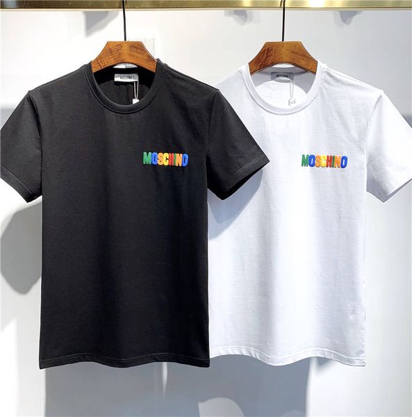 

2020 ss new arrival bear clothing men's t-shirts print tees short sleeve m-3xl h119, White;black