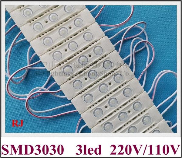 

220в / вод ac110v ид smd 3030 аб инекии веодиоднй модђл ве 3 smd3030 ид ip65 80мм*20мм 2