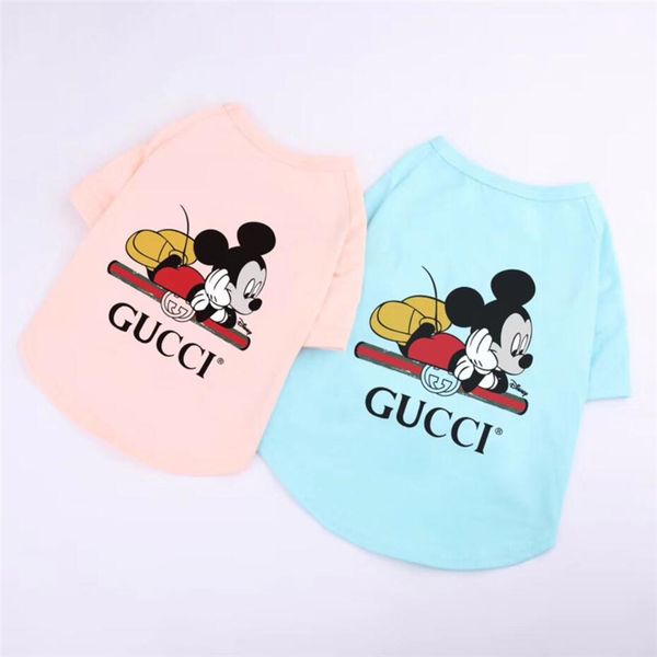 

ins fashion printed pet shirts summer latest lovely charm pet t-shirts 2 colors soft touch keji chai dog apparel