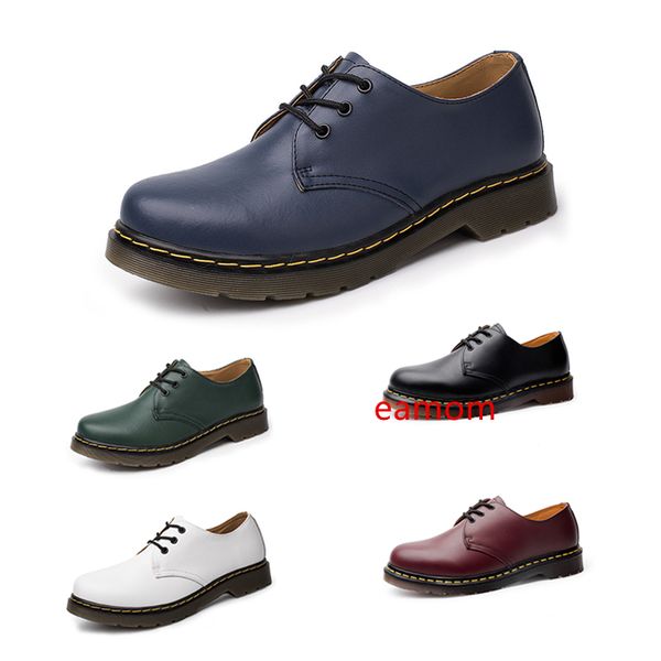 

дешевые 2020 no-brand low-top shoes martin для мужчин женские сапоги британский стиль оснастки черный белый красный зеленый синий размер обу, Black