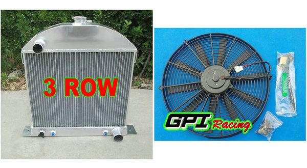 

new 3row aluminum radiator +fan for 28-31 for model a chevy engine 29 30