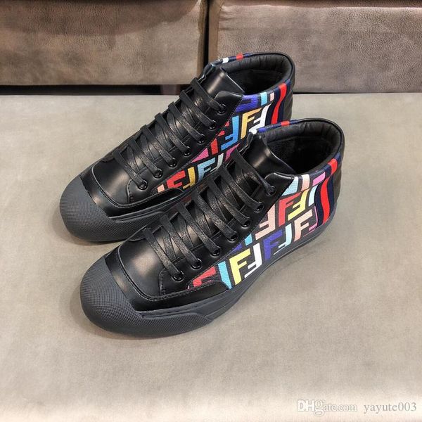 

iduzi design shoes genuine leather sneaker luxury mens women fashion white leather platform shoes flat casual shoes, Black;red