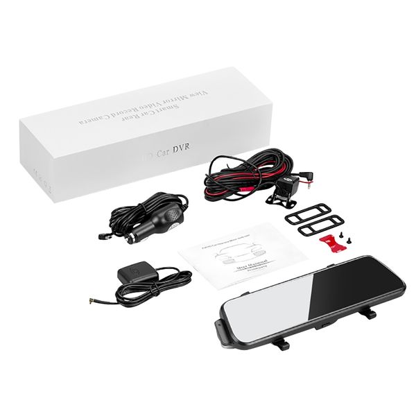 

z16 9.66 inch streaming media fhd 1080p dual lens car dvr rearview mirror dvr parking monitoring sprint camera