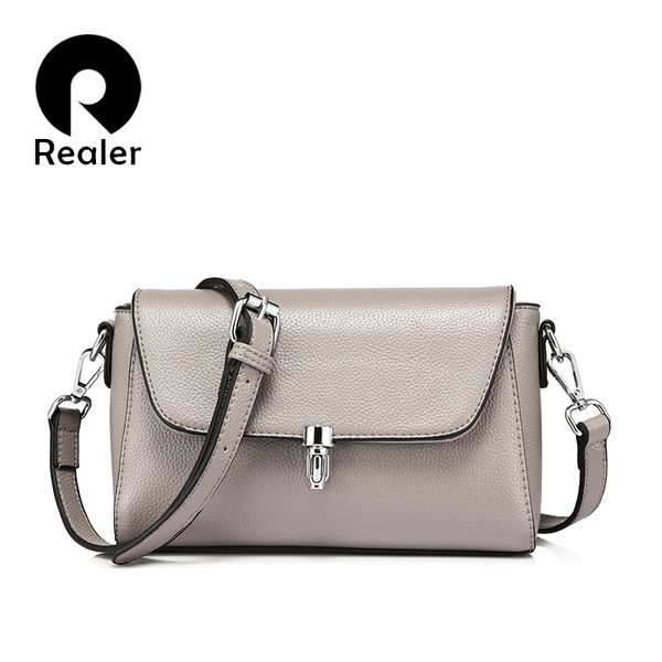 

realer brand women messenger bags female shoulder crossbody bag ladies small handbag fashion purse light blue/gray/black