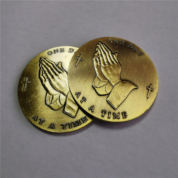 

god praying hands medallion coin serenity prayer coin,dhl 100pcs/lot