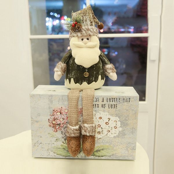 

abfy-1pcs christmas ornament cute doll christmas dolls gift sitting santa claus