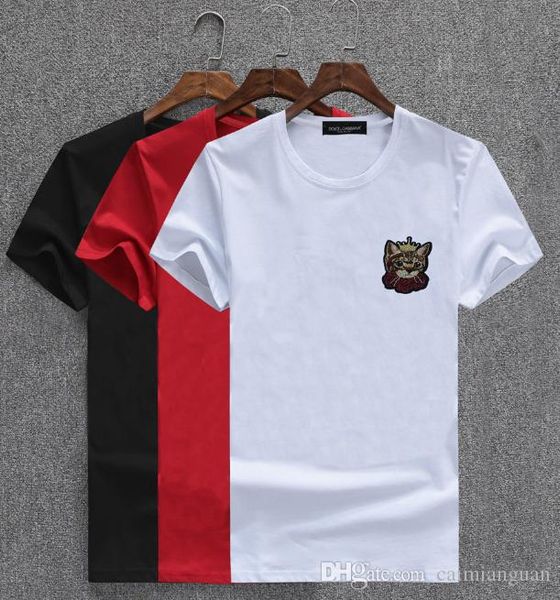 

new men t-shirt short sleeves cotton skulls prints tshirt round neck slim tee man fashion pullover skateboarding 100% cotton g1999, White;black