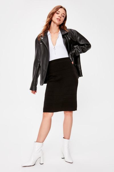 

trendyol черный свитер юбка twoaw20et0308, Black