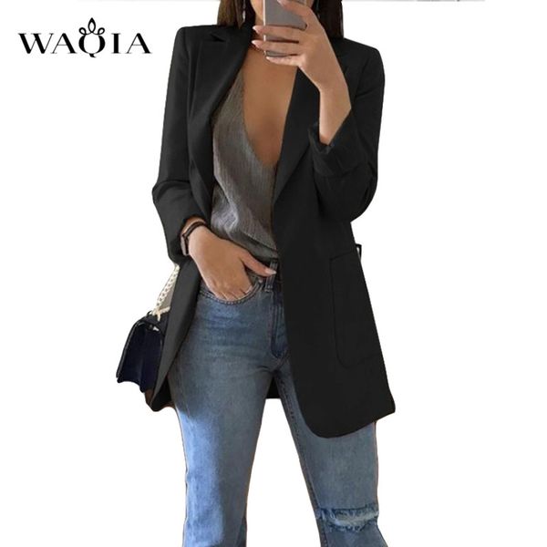 

2019 spring autumn fashion blazer jacket women suit work ol thin suit blazer long sleeve mujer feminino outerwear coat, White;black