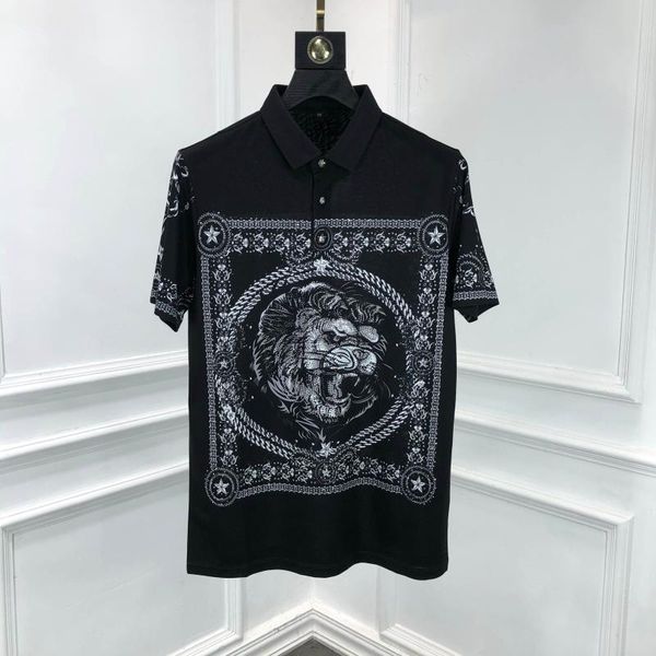 

wb6132 fashion men's & tees 2020 runway luxury european design short print party style t-shirts men's clothing, White;black