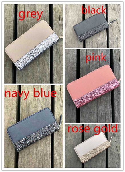 

new arrival glitter single zipper women pu leather wallet lady ladies long wallet, Red;black