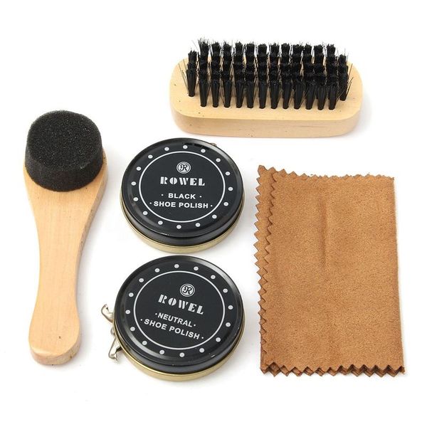 

shoe shine care kit neutral polish brush leather shoes boots sneaker shoe brushes