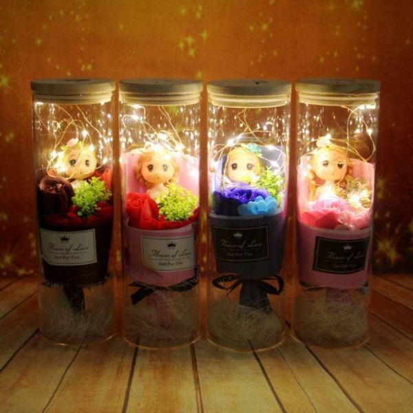 

decorative lighted prince glass cover rose flower glass led fairy light eternal rose for valentine's day gift new year decor