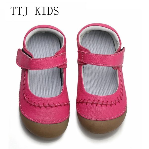 

ttj girls shoes genuine leather black mary jane with children mark line shoes good quality stock little kids beautiful shoes y190523, Black;red