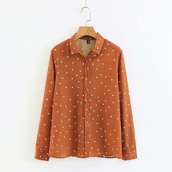 

woman blouse women autumn long sleeve shirt turn down korean fashion button down regular cute shirt fall loose streetwear, White