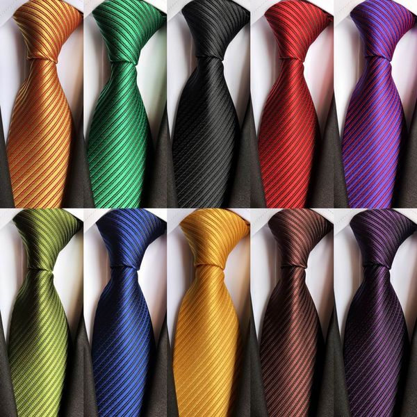 

new brand 8cm classic solid color striped ties for men jacquard woven 100% silk tie business wedding party men's tie necktie, Blue;purple