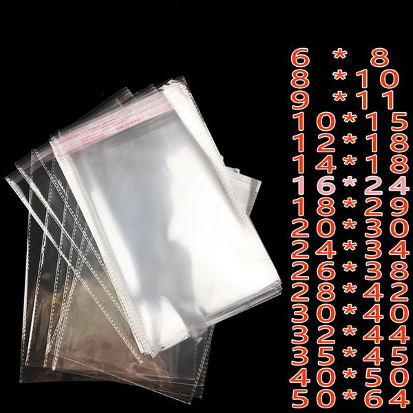 

gift wrap clear self-adhesive cello cellophane bag self sealing small plastic bags for candy packing resealable cookie packaging pouch