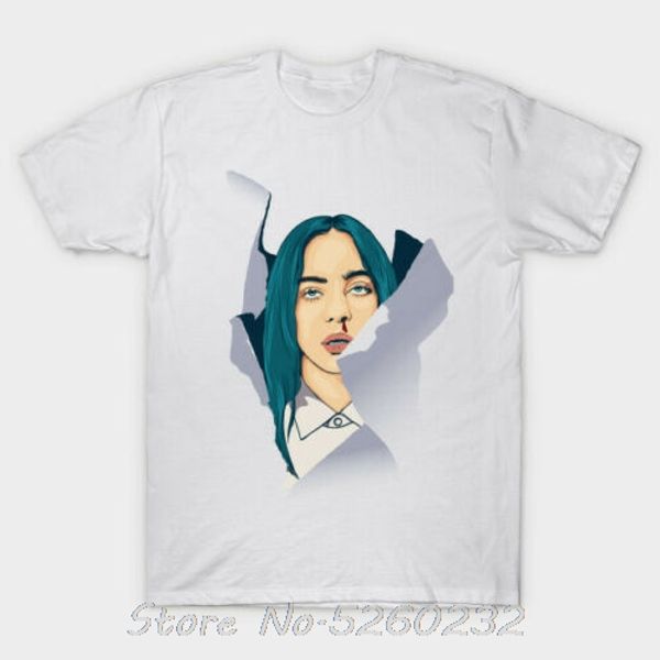 

billie eilish bad guy кровавый нос бери друга белую футболку мужчин с коротким рукавом o-образным вырезом tshirt тройники streetwear