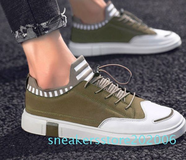 

trendy men denim monogram trainer shoes rubber outsole new shoes s6, Black