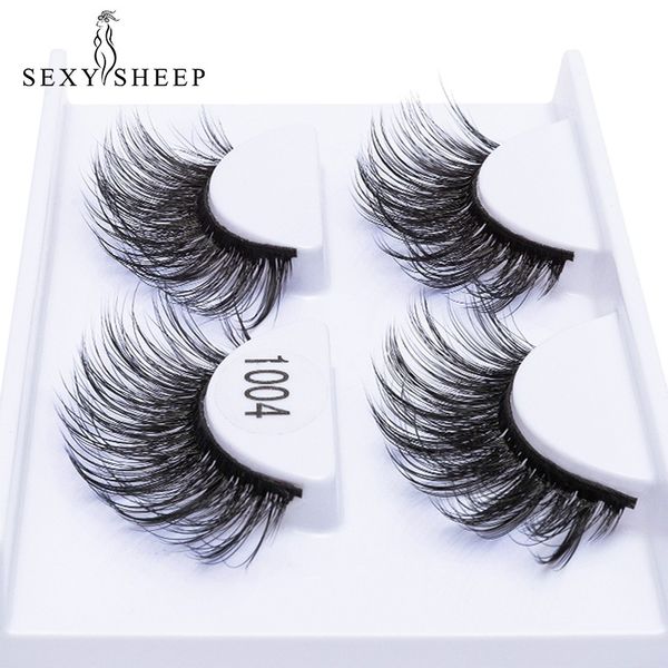 

SEXYSHEEP 2 пары природные накладные ресницы поддельные ресницы длинный макияж 3D норк