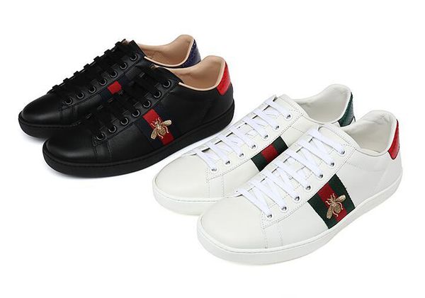 

мужская женская обувь кроссовки мокасины дизайнер роскошный белый вышивка пчела голова тигра змея фрукты собака повседневная плоская унисекс, White;red