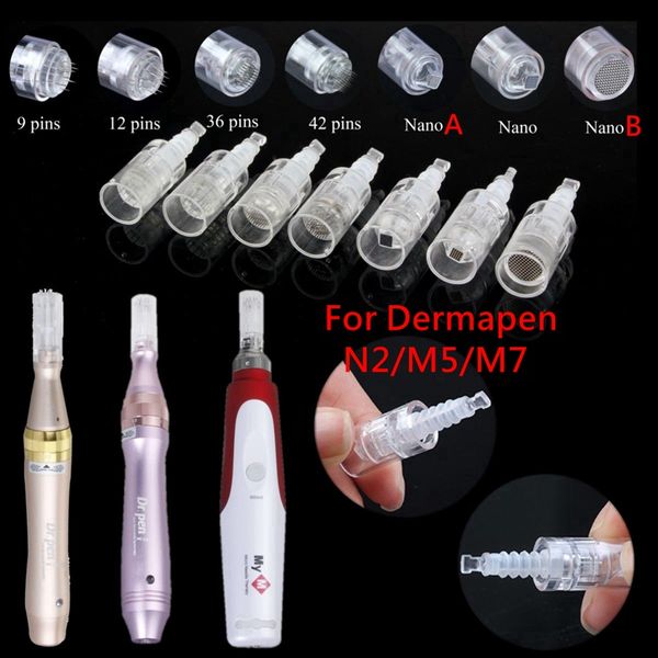 

50pcs/lot 1/3/5/7/9/12/36/42/Nano/ Needle Cartridge MYM Derma pen Micro Needle Dr pen Dermapen