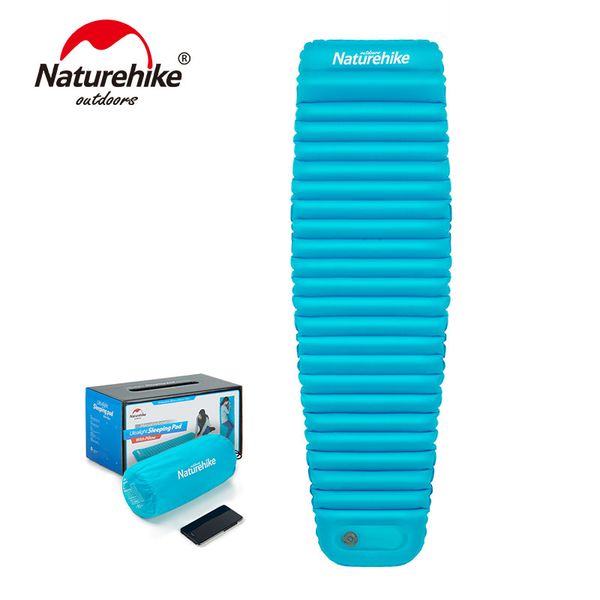 

naturehike outdoor push inflatable camping mat tent outdoor waterproof sleeping pad picnic folding mummy mattress